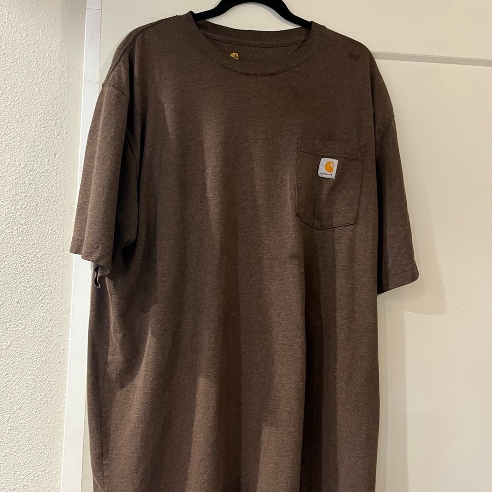 Carhartt Relaxed Fit Brown Short Sleeve Tee Mens XL